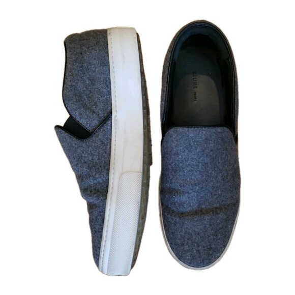 Celine Wool Sneaker Slip On Gray Flat 38.5 US 8 Minimalist Comfort Quiet Luxury - Picture 1 of 9